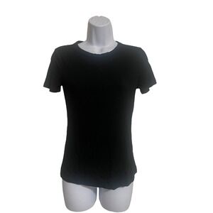 ON-34TH Ribbed T-Shirt Crew Neck Short Sleeve Basic‎ Top Small